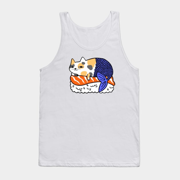 Sushi Mercat Tank Top by natelledrawsstuff